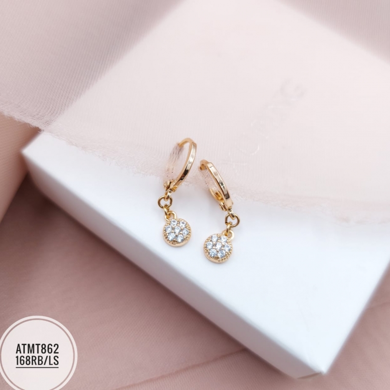 XUPING ANTING KLIP GOLD ROUND 862