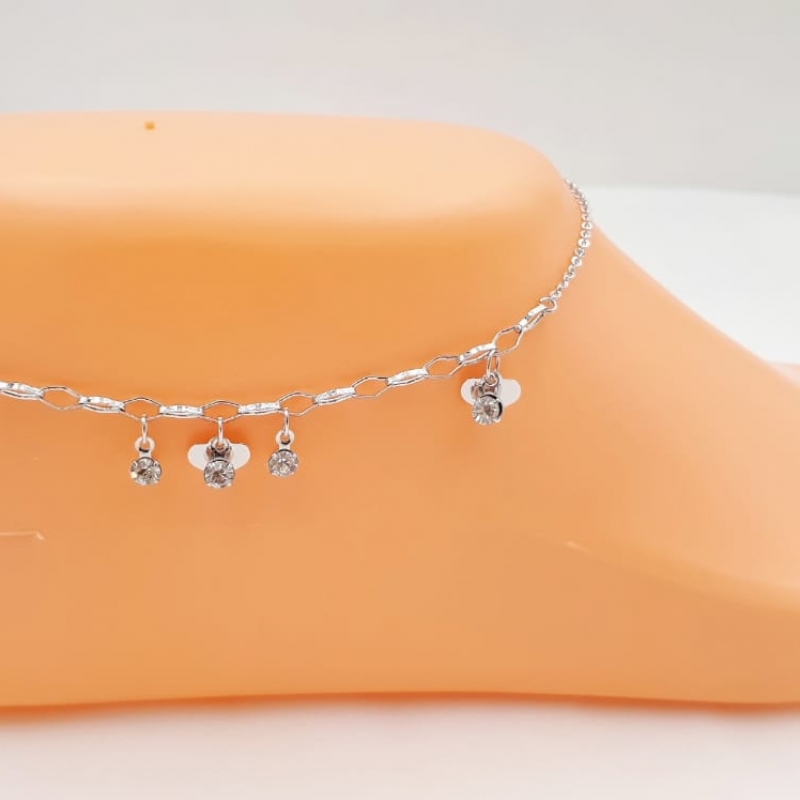 XUPING GELANG KAKI SILVER HEART