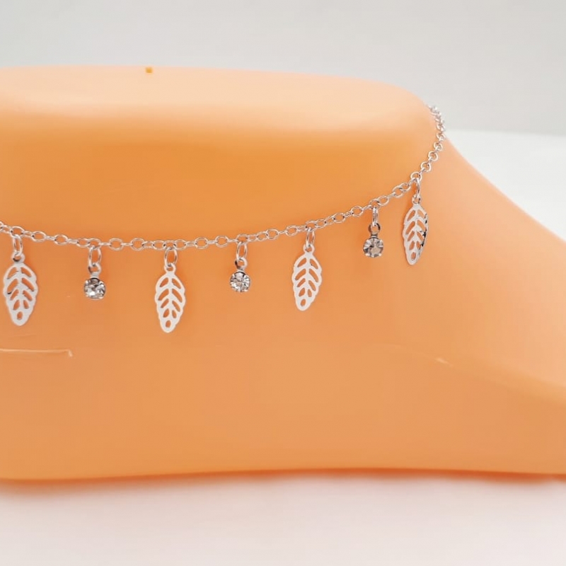XUPING GELANG KAKI SILVER LEAVES